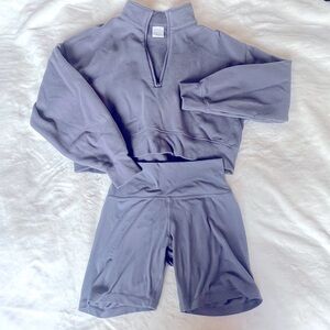 Aritzia Athlesiure Set in Vintage Navy